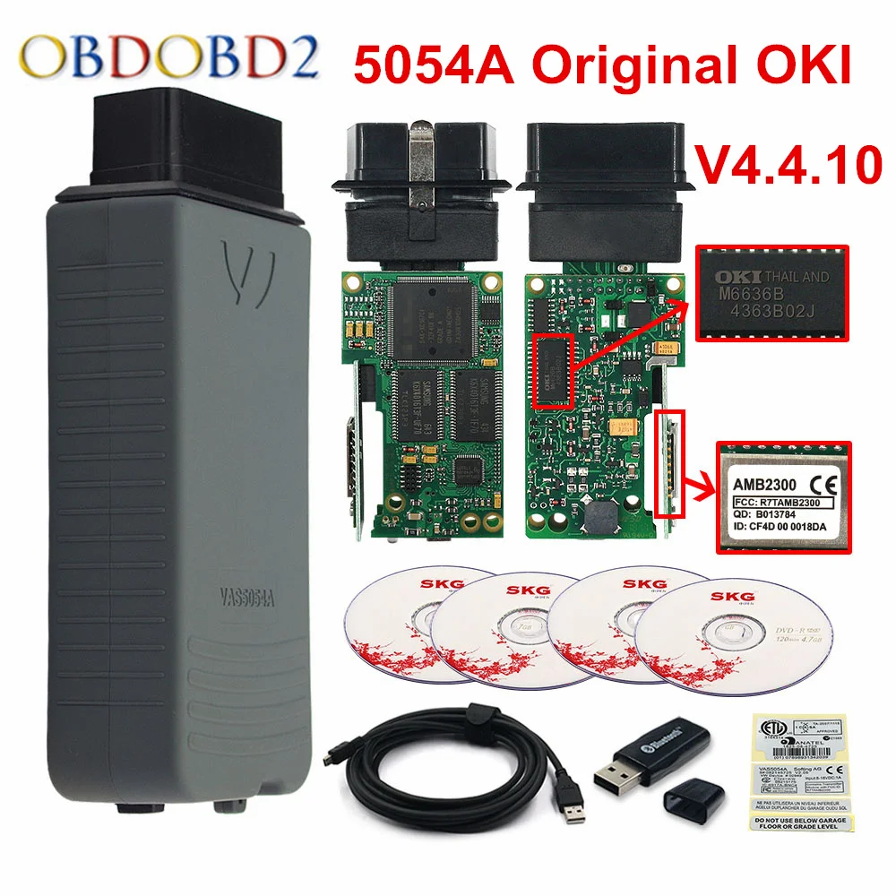Высокое качество VAS 5054A полный чип оригинальный OKI диагностический сканер ODIS V4.4.10