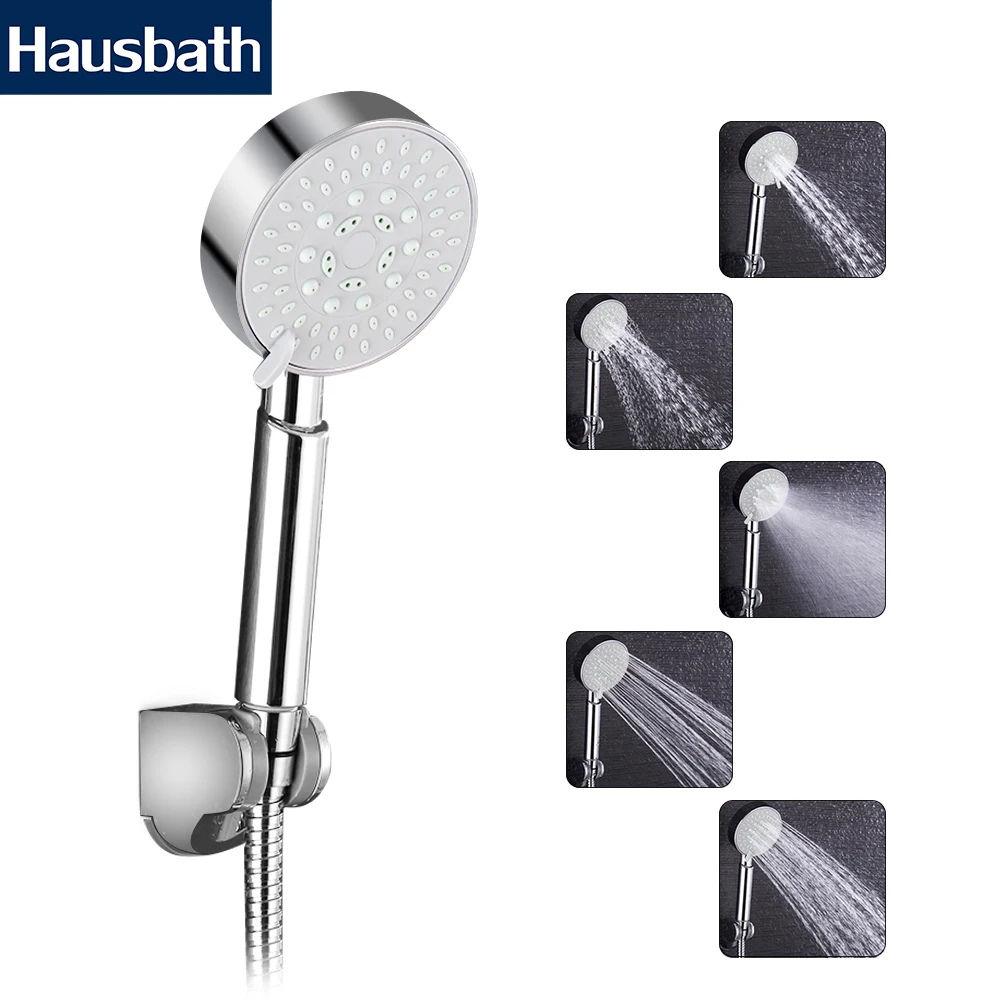 Shower Head Set Rainfall Bath With Holder Hose Five Function Nozzle Elegant SPA Filter Water Saving | Обустройство дома