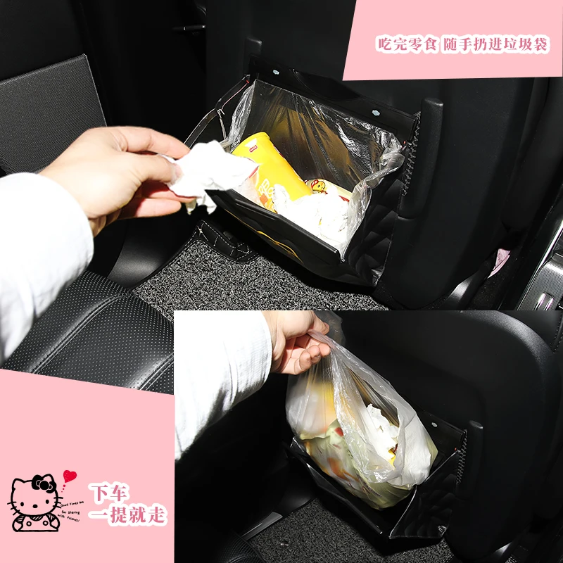 Рисунок «Hello Kitty» Автомобильная корзина для мусора малые мешки для мусора для подвесного стула задняя Сумка для хранения на кухне раковина для мусора пластиковые мешки для мусора Автомобильное Мусорное ведро