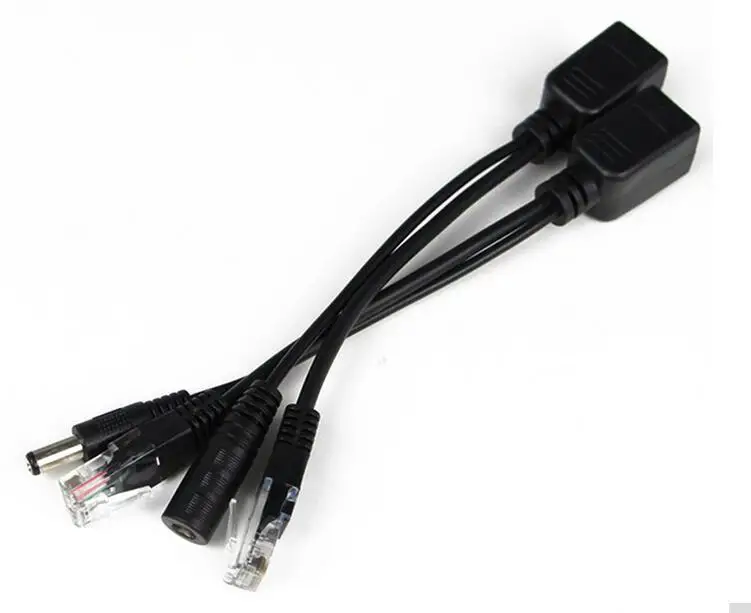 5 пар кабель адаптер POE RJ45 инжектор + сплиттер блок питания 12 48 В для ip камеры|poe