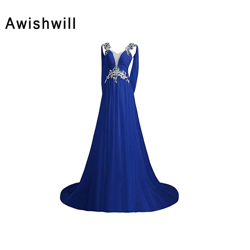 

Женское длинное вечернее платье, шифоновое платье темно-синего и желтого цвета без рукавов, расшитое бисером, для помолвки, выпускного вече...