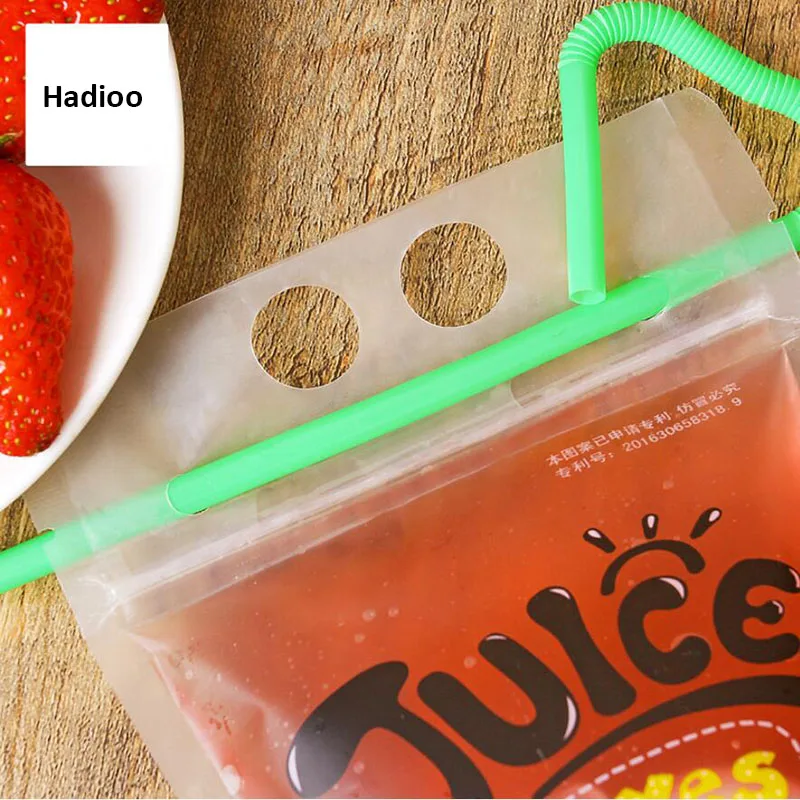 100 шт милый мультфильм пластиковый упаковочный пакет для напитков синий черный