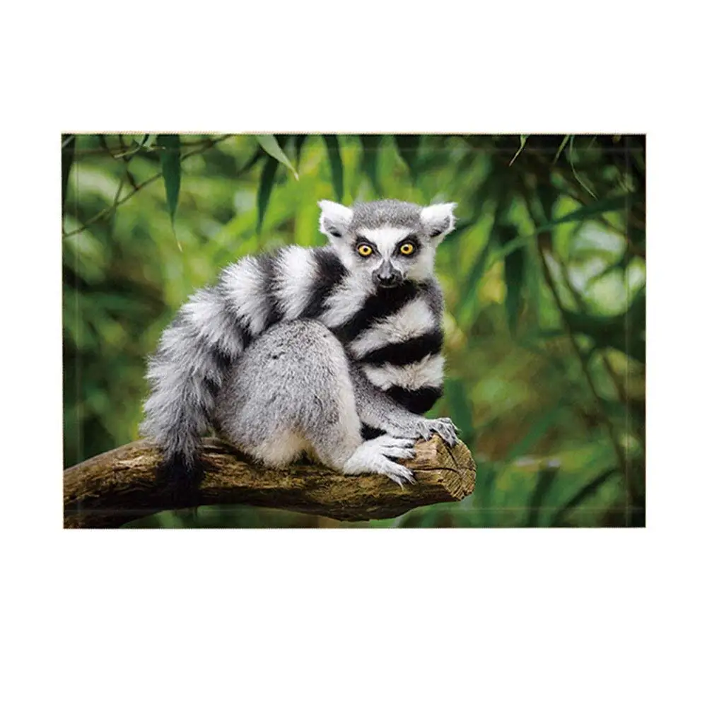 Диких животных коврики для ванны по смешные редких млекопитающих Лемур на дерево