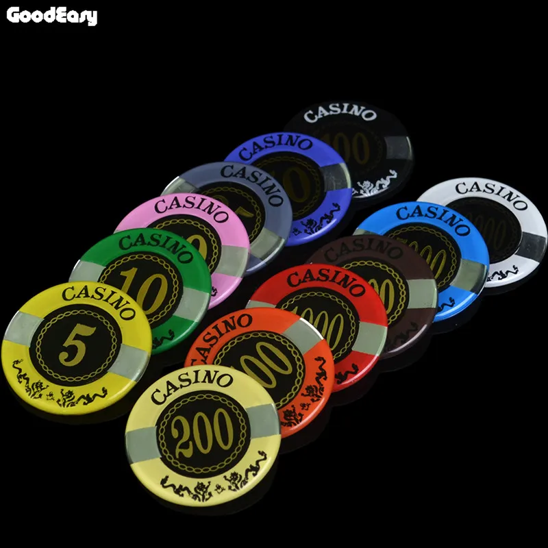 

Imitation Crystal Chips Poker Chip set Texas Hold'em Poker Baccarat Black Jack 21 Points Casino Chips Playing Game 25PCS/SET