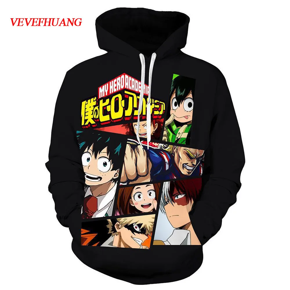 VEVEFHUANG 3D My Hero Academia sweatshirts Plus size uniform Men Women hoodies cosplay costume College clothing Top New | Тематическая