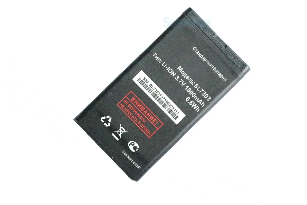 Новинка 1800 мАч/107 Вт/ч BL7303 Сменный аккумулятор для Fly TS107 TS 7303 BL батарея + код