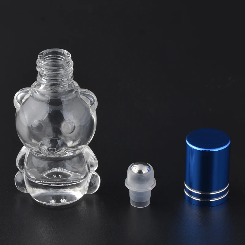 MUB 8 мл Медведь Мини стальной шар пустой пополняемый рулон бутылки для эфирного