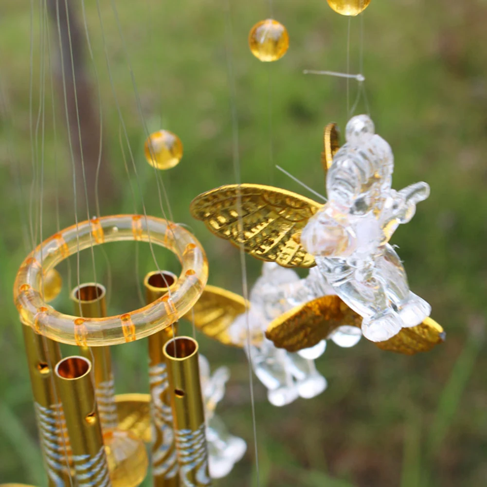 Античный резонансный 5 трубок Love Angel Wind Chime колокольчики Висячие гостиная кровать домашний Декор подарок автомобиль Открытый Двор Сад деко колокольчики