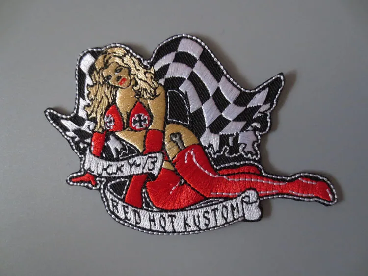 Нашивки с вышивкой гоночной машины для девушек куртка жилет мотоциклетный