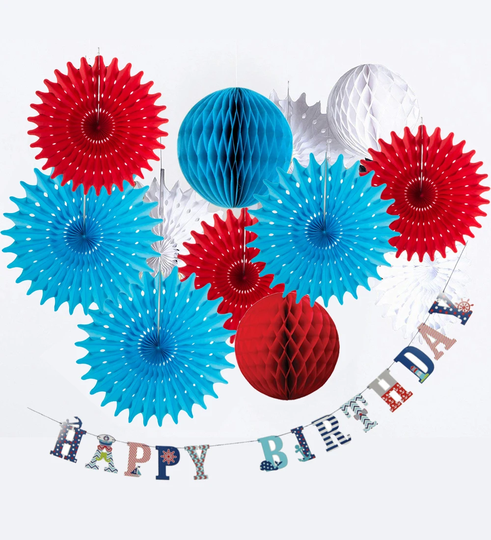 Морская тематика День Рождения украшения Морской стиль детская бумага