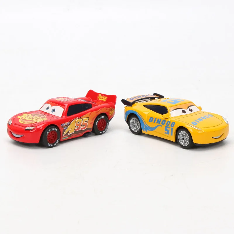 4 шт. 9 см оттягивающаяся машина Disney Pixar Cars 3 Lightning McQueen Mater Black Storm Ramirez 1:55 литье под