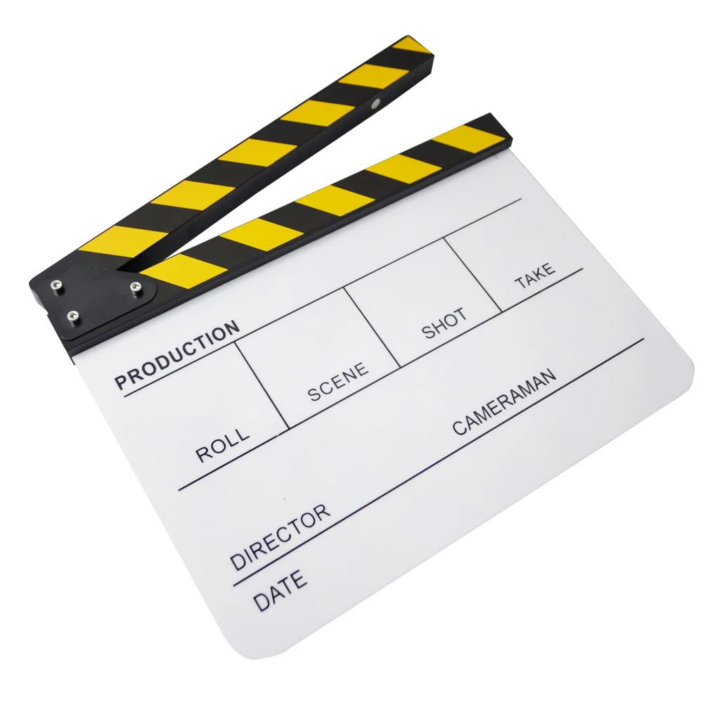 Ролевые Игры Экшн-фильм Clapperboard Видео Сцена Slate Cut Prop 29 8 см * 24 Акриловая Clapper доска