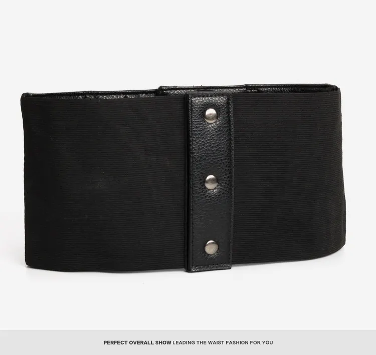 Ремень из искусственной кожи Женский Модный Черный винтажный корсет с поясом на