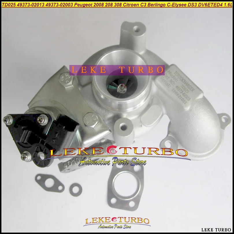 Турбо TD025 49373 02013 02003 02002 для Peugeot 2008 208 308 Citroen C3 Berlingo C Elysee DS 3 DV6ETED4 1.6L