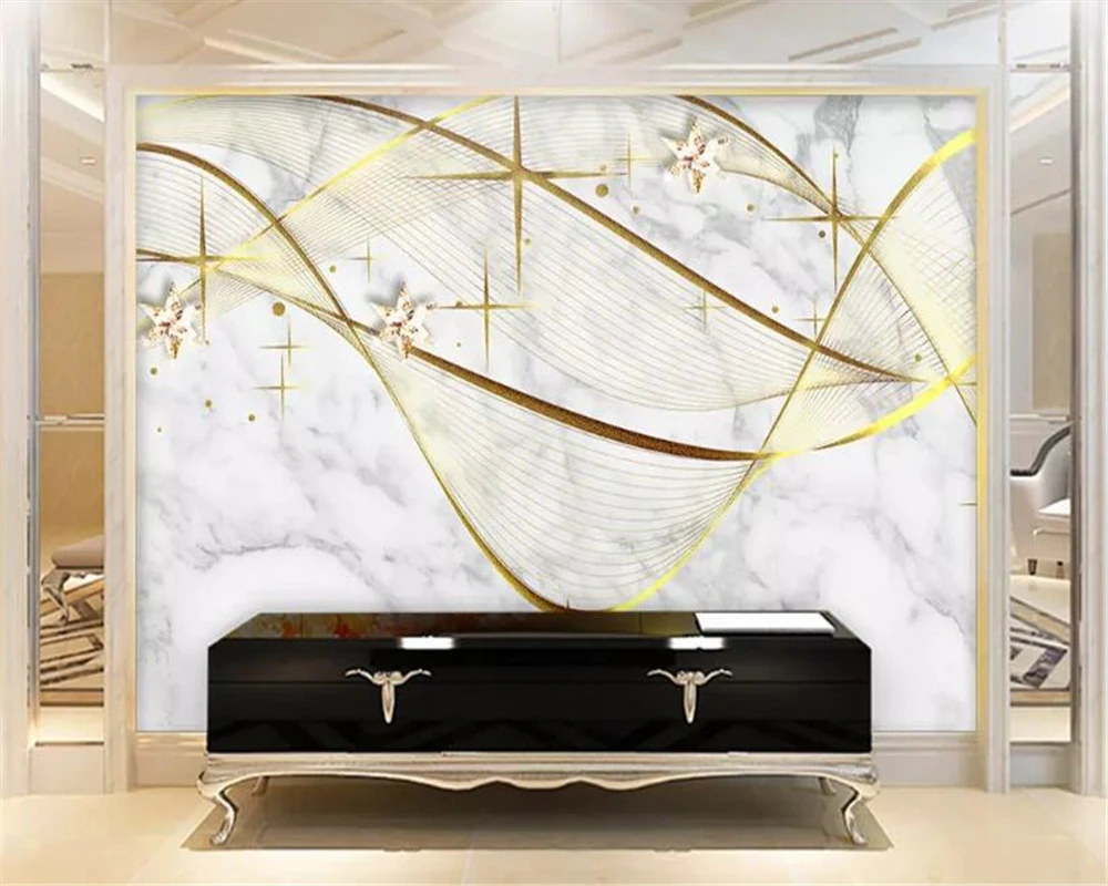 beibehang 3d wallpaper Nordic minimalist dynamic lines marbled z TV background decorations on the wall | Обустройство дома