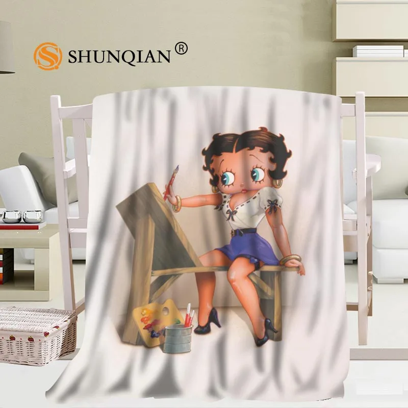 На заказ Betty Boop одеяло Коралловое одеяло s дорожный диван Falafel одеяло s Мягкий Пушистый Теплый 56x80 дюймов 50X60 дюймов 40X50 дюймов - Цвет: Blanket