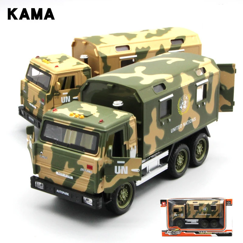 1:32 внедорожная военная модель автомобиля игрушки военного транспортера КАМАЗ из