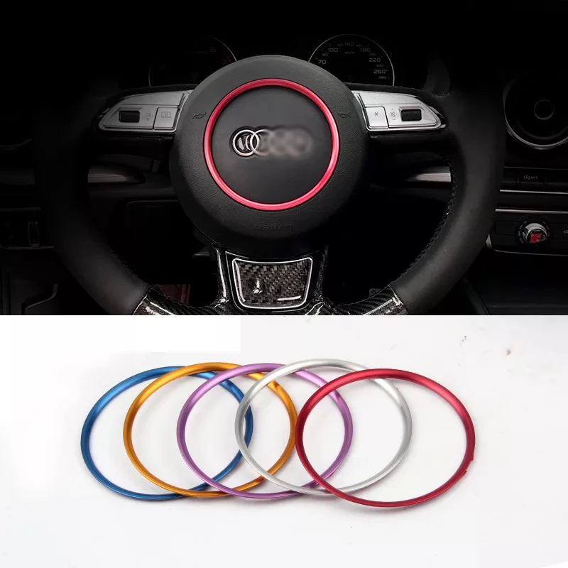 Accessori per lo styling dell'auto adesivi per Audi A5 A6 Q3 Q5 A1 volante in lega decorazione