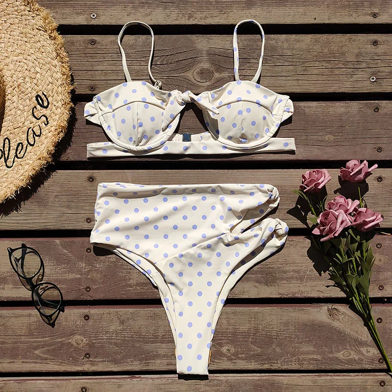 Женский купальник бикини с пуш ап комплект из 2 предметов летняя пляжная одежда