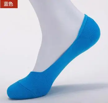 blue 24 шт. = 12 пар/лот, женские носки из бамбукового волокна и хлопка, яркие цвета, невидимые, Нескользящие, сетчатые, дешевые, хорошее качество - Цвет: blue