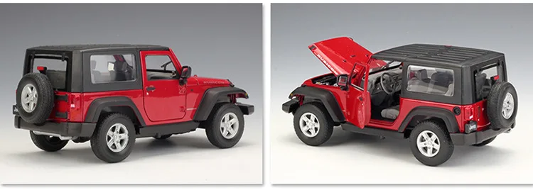 WELLY 1/24 масштаб США 2007 Jeep Wrangler SUV литая модель металлическая модель автомобиля игрушка для подарка/коллекции/украшения/детей