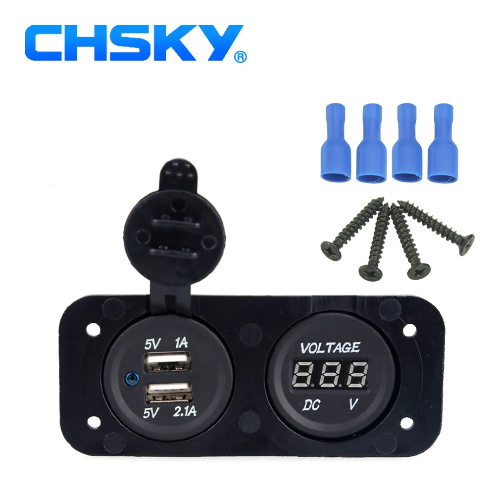 Водонепроницаемое зарядное устройство CHSKY с двумя USB портами 5 В 3 1 А адаптер