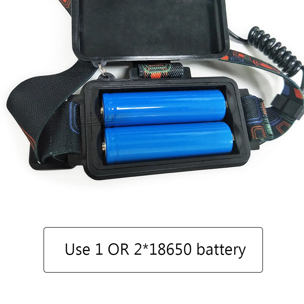 Увеличить Фара 180 градусов лампы высокой мощности светодио дный Налобный фонарик