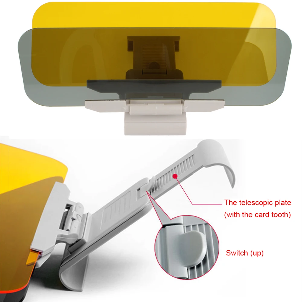 Автомобильный солнцезащитный козырек антибликовые очки 2 в 1 зеркальные