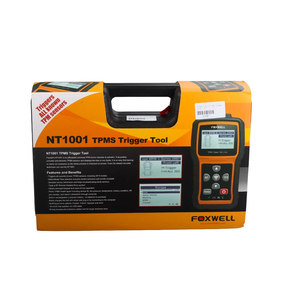 FOXWELL NT1001 TPMS Датчик Триггера Инструмент лучше чем AUTEL TS401 Универсальный TPM Декодер |