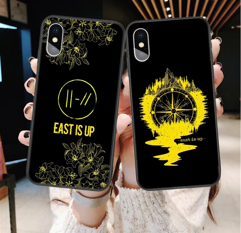 Мягкий чехол из ТПУ Twenty One Pilots 21 для iPhone X XS XR MAX 7 8 Plus 6S 6 5 5S SE черные силиконовые