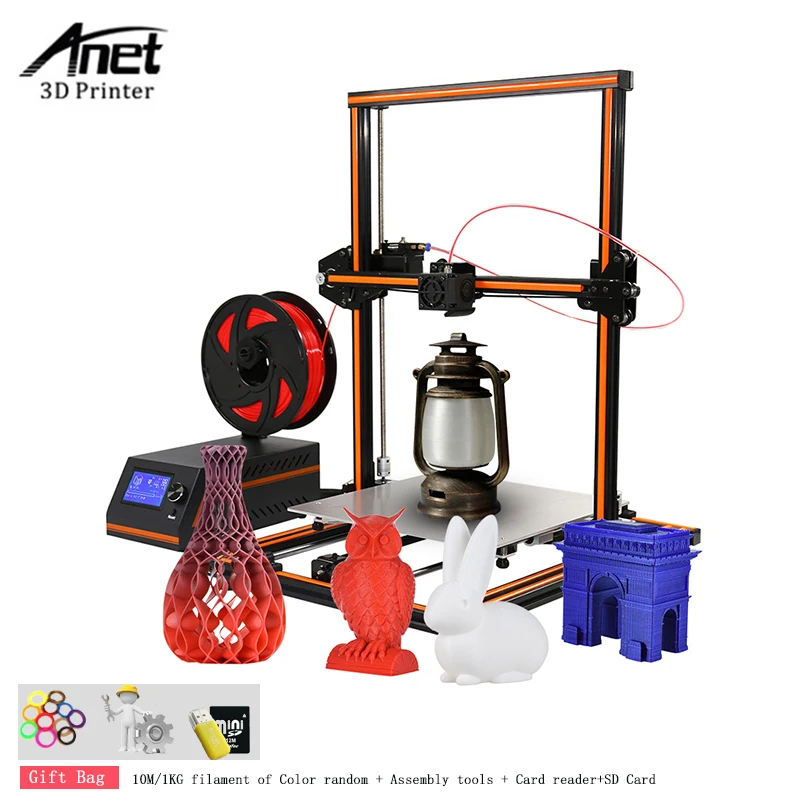 3D принтер Anet E12 большой размер 300*300*400 мм полусобранная алюминиевая рама машина 1