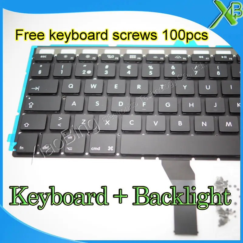 Совершенно новая шведская клавиатура SE с подсветкой и винтами для клавиатуры 100