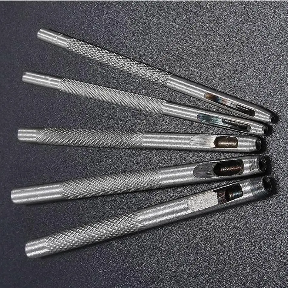 Пробивка 5 шт./компл. стальной дырокол для кожи набор рукоделия дыроколов ремня