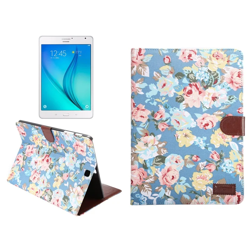 Чехол для Samsung Galaxy Tab S2 8 0 SM T710 T715 T713 умный кожаный чехол планшета с цветком