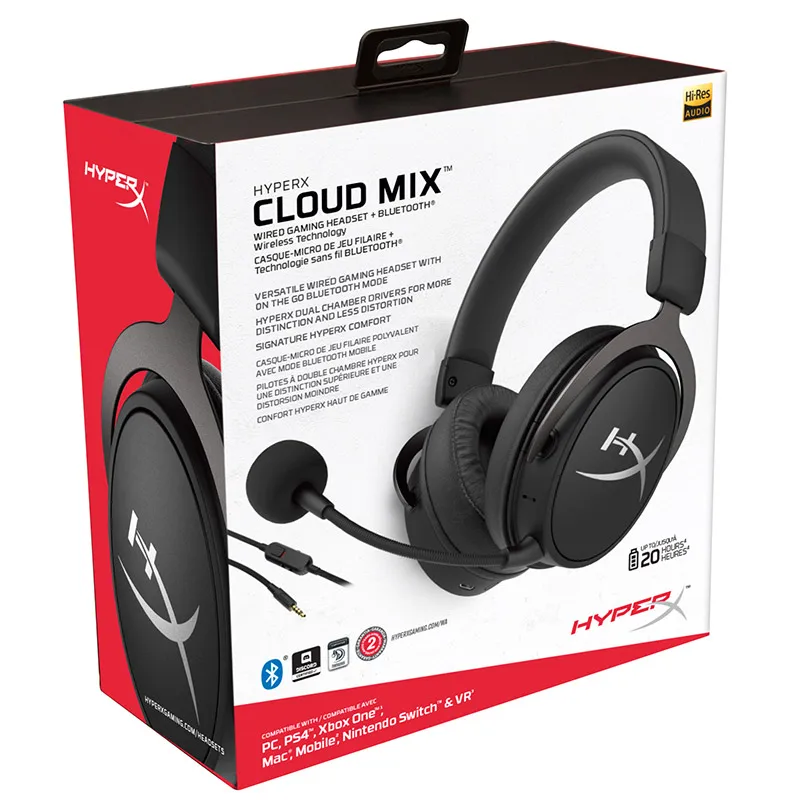 Kingston HyperX Cloud MIX Cable игровая гарнитура портативные Bluetooth наушники встроенный