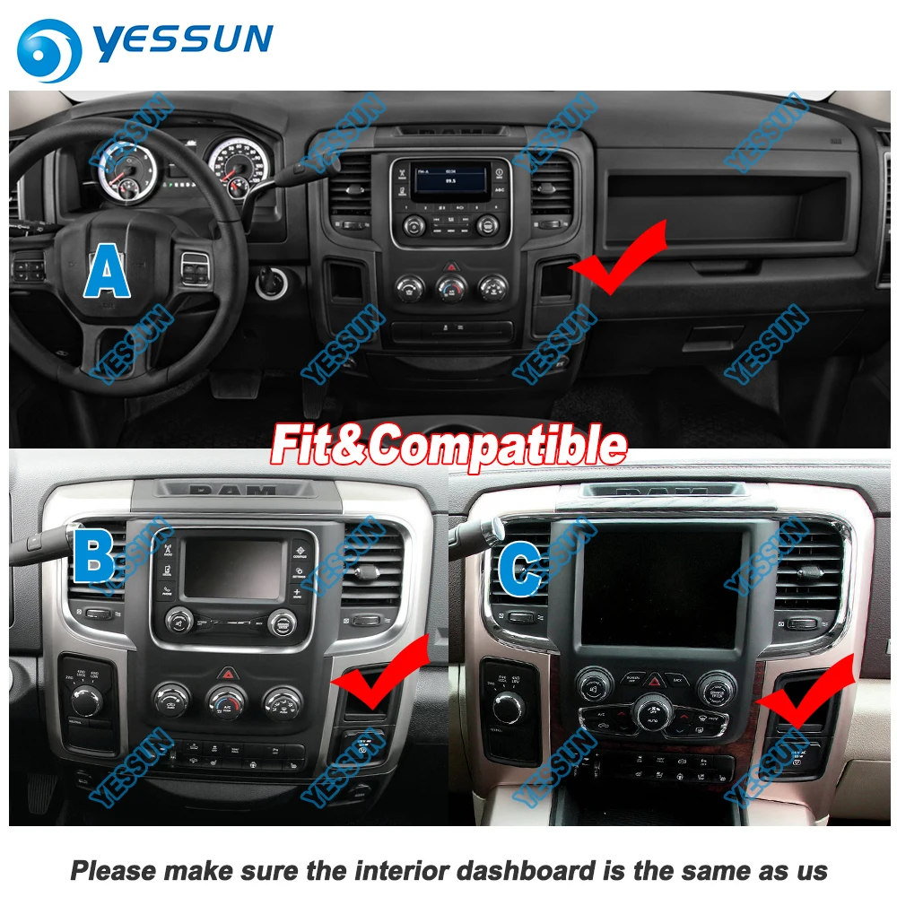 YESSUN 10,4 ''HD супер экран для Dodge ram~ автомобильный Android Carplay gps Navi карты навигационный плеер радио вертикальный без DVD