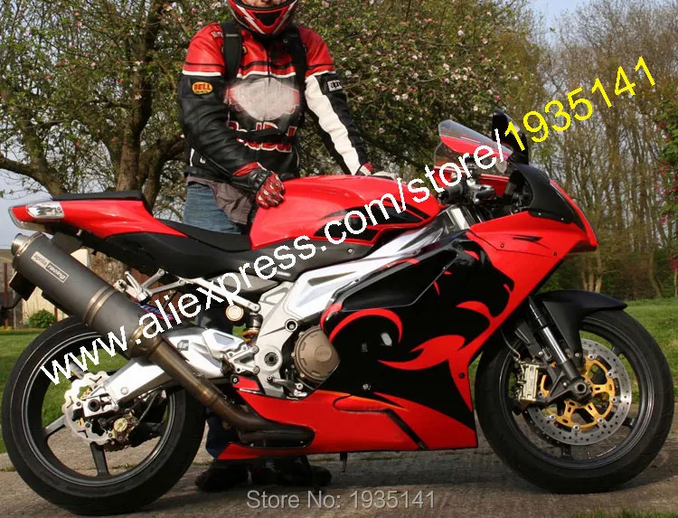 Красный черный обтекатель комплект для Aprilia RSV1000 части 03 04 05 06 RSV 1000 2003 2004 2005 2006 Боди