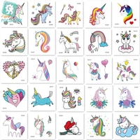25pcs new arrival 2019 mini unicorn horse tattoo design for boys girls kids waterproof temporary tattoo sticker for children