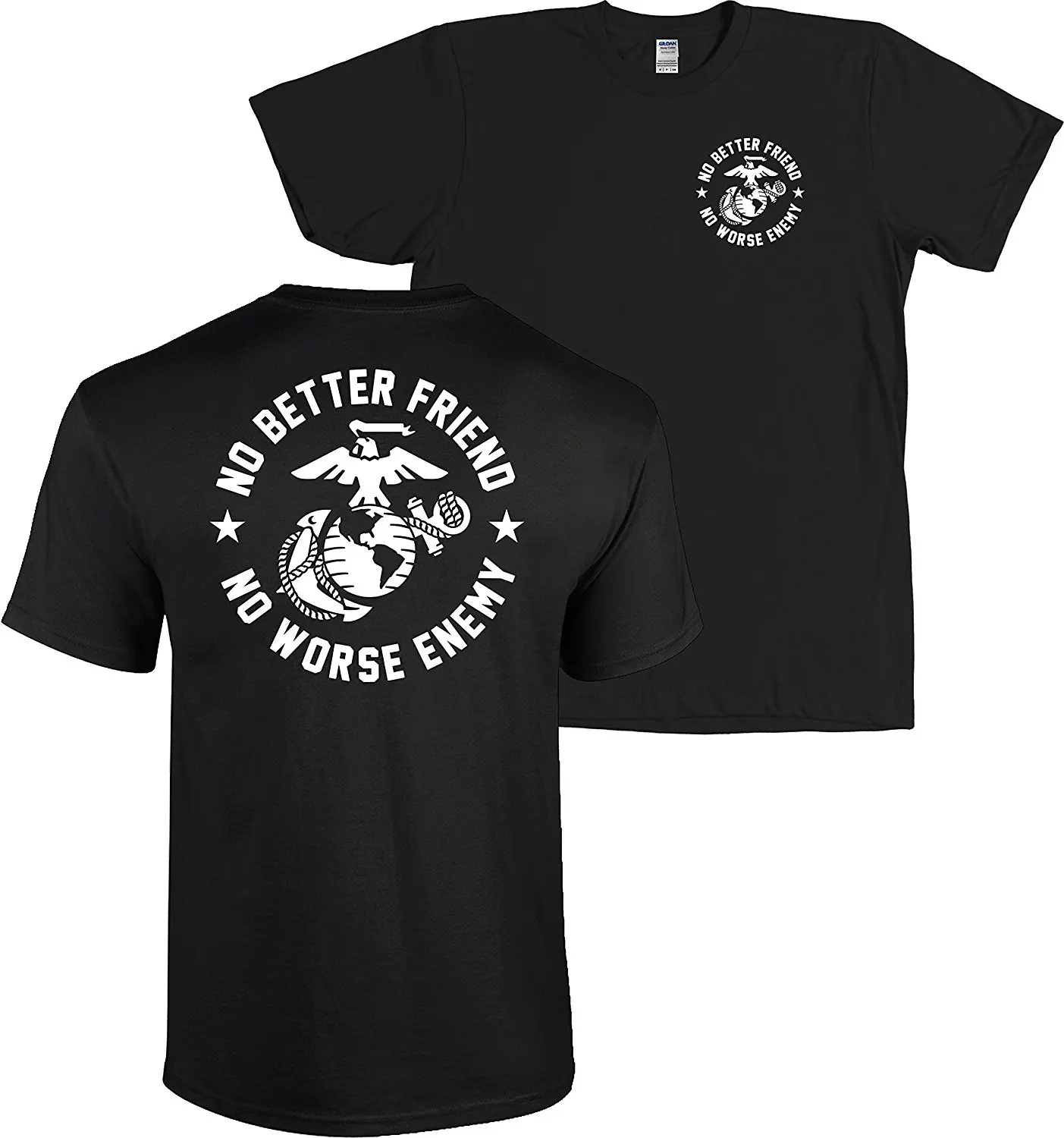

Модная летняя стильная рубашка 2019, рубашка с надписью «USMC No Better Friend No худший nemic», рубашка корпуса морской пехоты, футболка