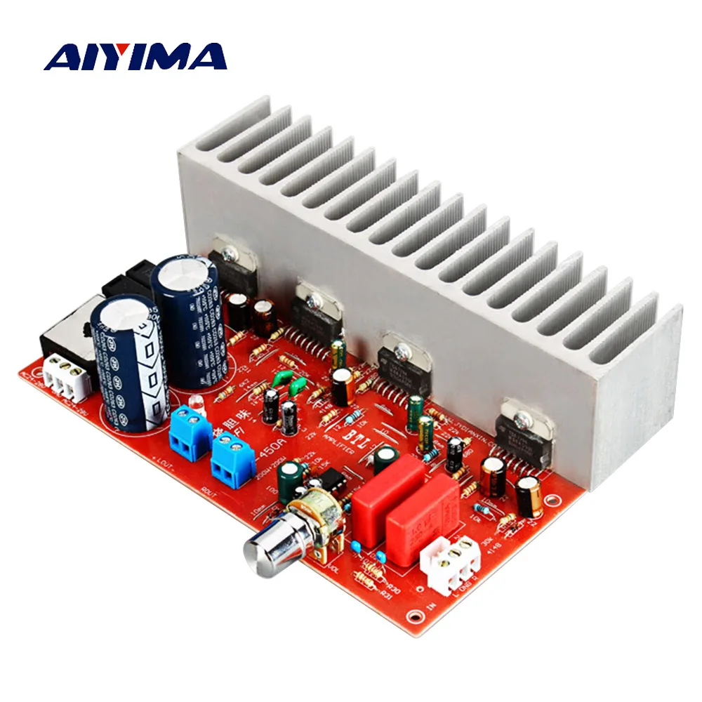 Aiyima TDA7294 аудио усилитель мощности плата 100 Вт* 2 HIFI 2,0 стерео усилитель высокой мощности DIY 10-12 дюймов динамик AC24-28V