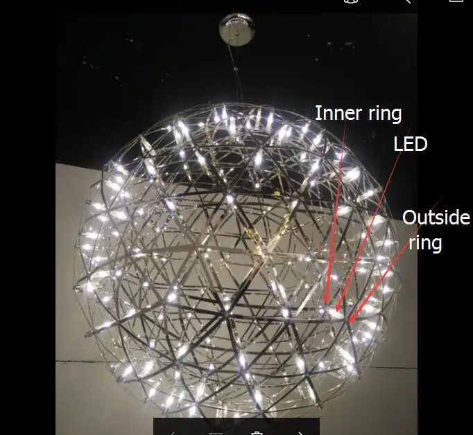 Запчасти/комплект Нержавеющая сталь подвесной светильник LED Фейерверк лампы мяч