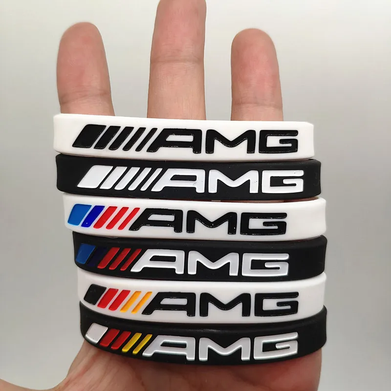 2 шт., силиконовый браслет AMG для мужчин и женщин, резиновый браслет на запястье, браслет для Mercedes Benz Club Fans, повязка на руку, Pulsera Pulseira