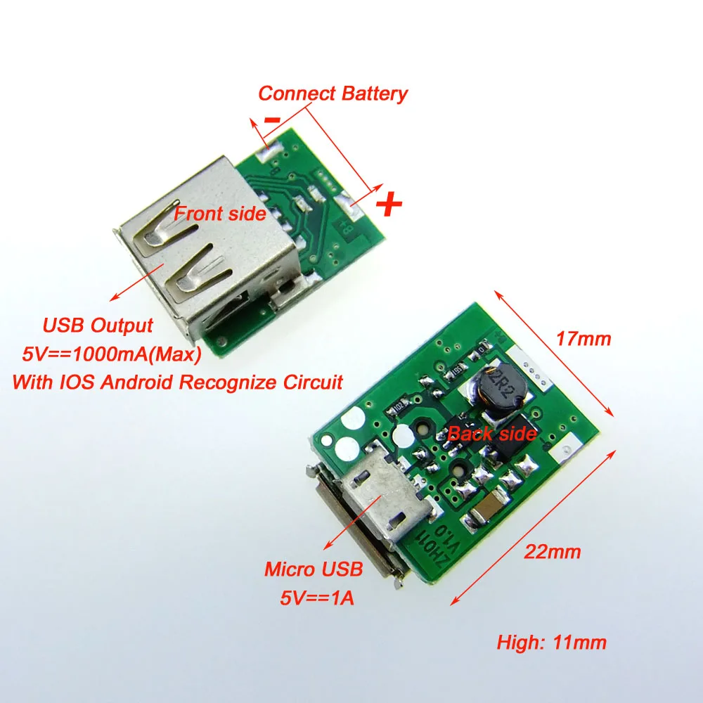 3.7V-5V 1A Mini 18650 Lithium Battery Charging Board USB Charger Module DIY s584 | Инструменты