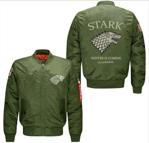 2018 новая игра престолов скоро зима Старк весна-осень мужская куртка для отдыха