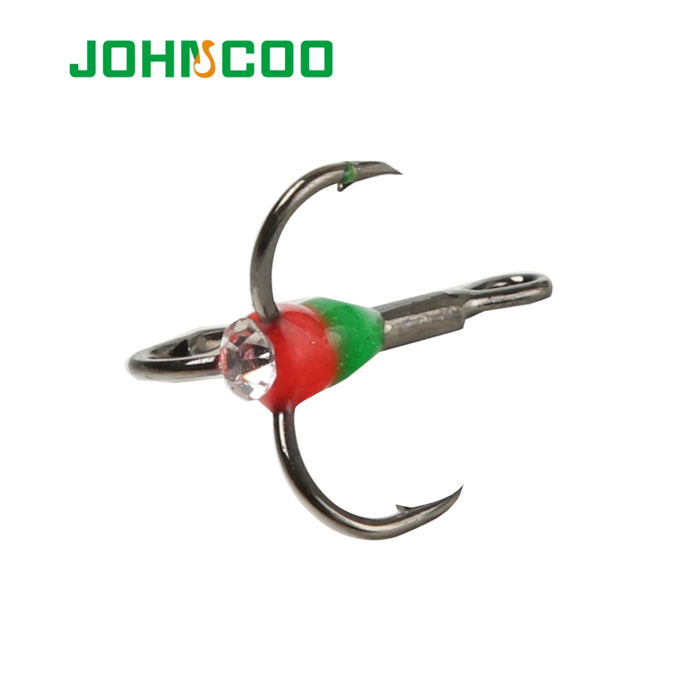 JOHNCOO 6 шт. 2018 новый зимний ледяной рыболовный крючок с супер прочными тройными