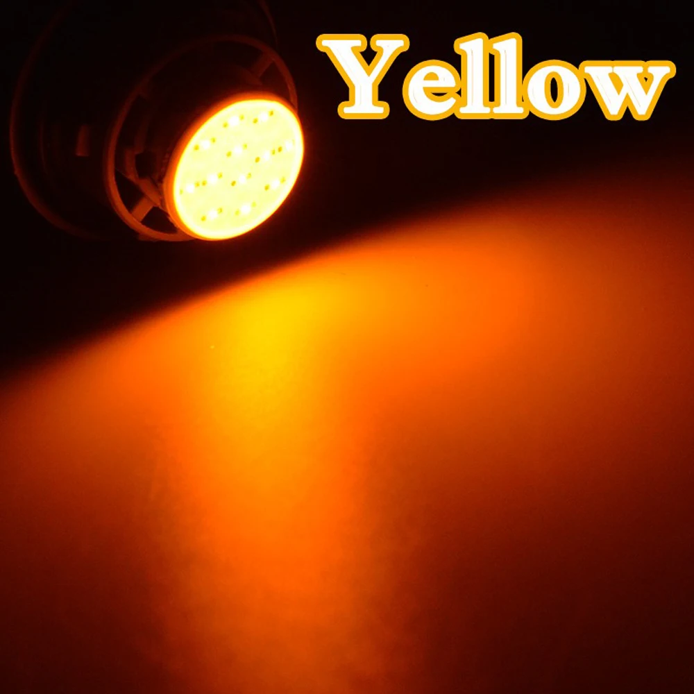 Flytop COB P21W LED 12SMD 1156 BA15S 12В лампочки белый красный синий желтый грузовик RV интерьер