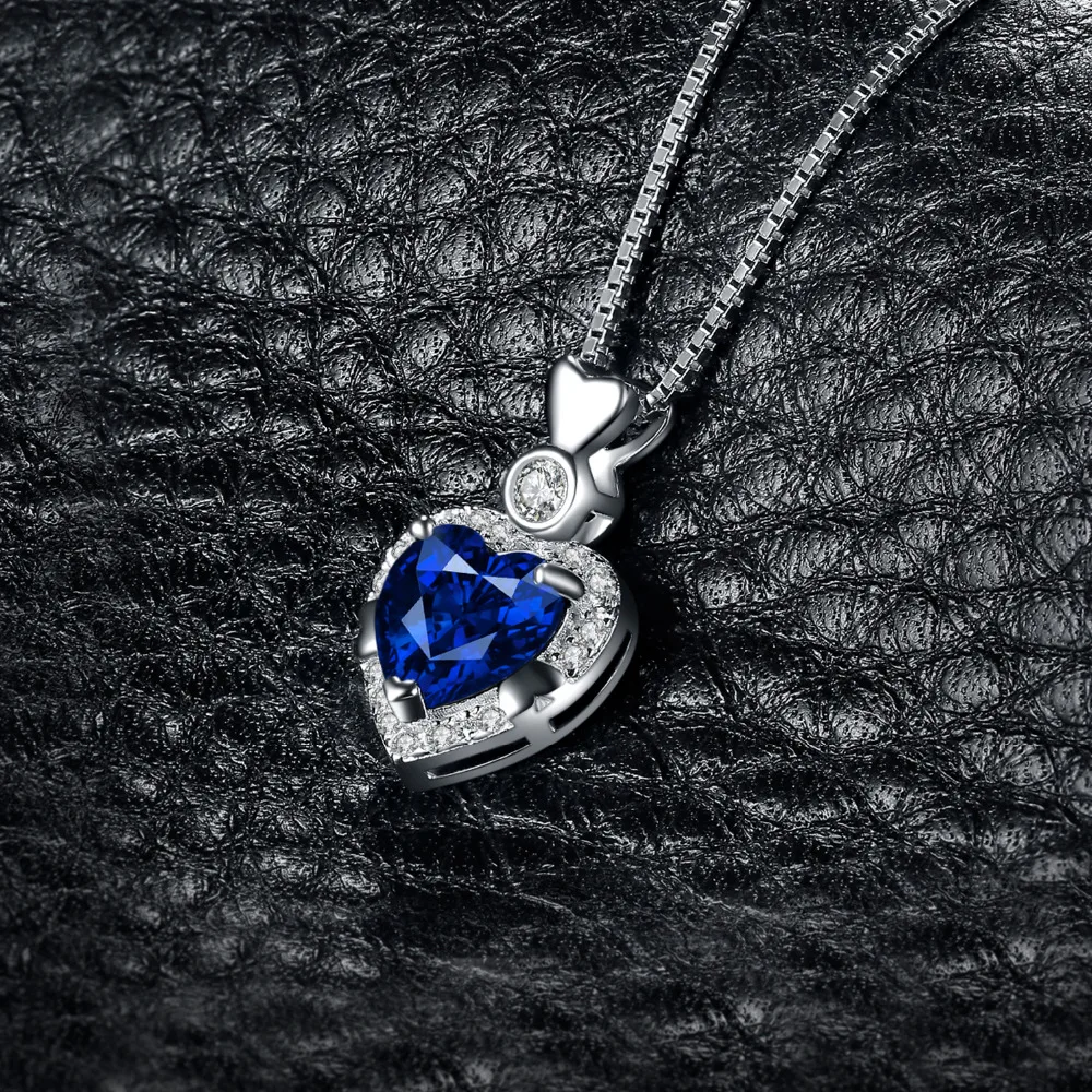 JewelryPalace сердце 1.5ct Аутентичные черной шпинели кулон Цепочки и ожерелья 925 пробы