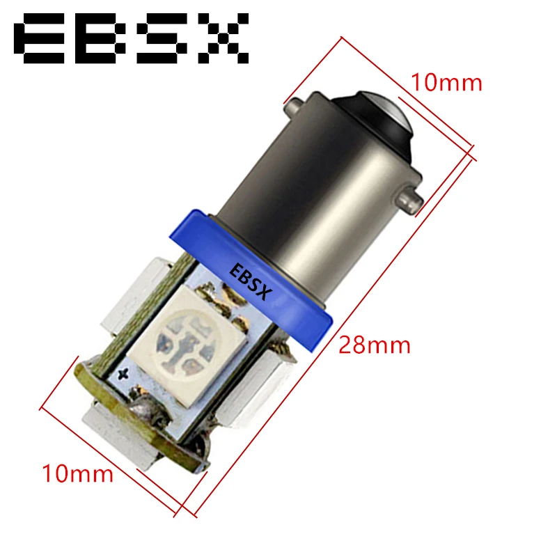 EBSX 50 шт в наборе Автомобильный светодиодный светильник Интерьер BA9S 5050 5 SMD 6V 6 3 V
