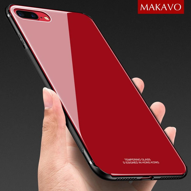 Чехол из закаленного стекла для iPhone XS Max 8 Plus 7 X роскошная гибридная задняя крышка