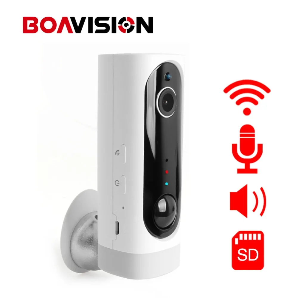 720 P 1080 безпроводная батарея WiFi камера двухсторонняя аудио перезаряжаемая